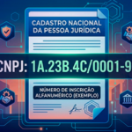 Exemplo do novo formato de CNPJ alfanumérico exibindo letras e números misturados.